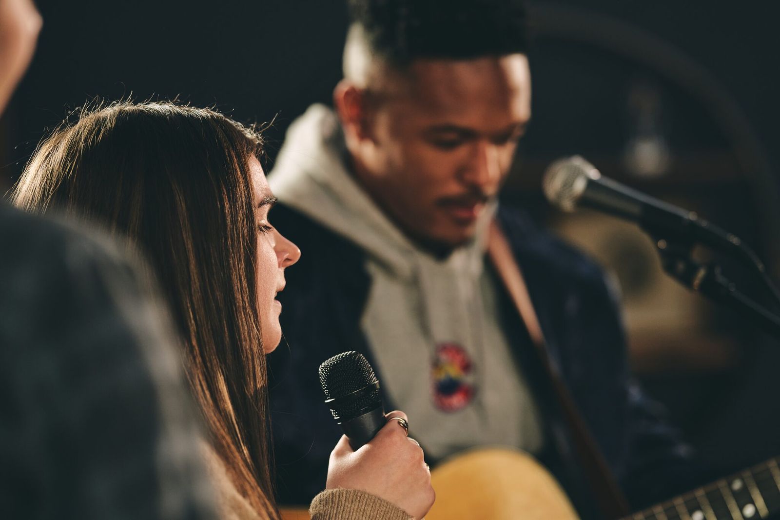 Independent artists collaborating at Song House songwriting camp